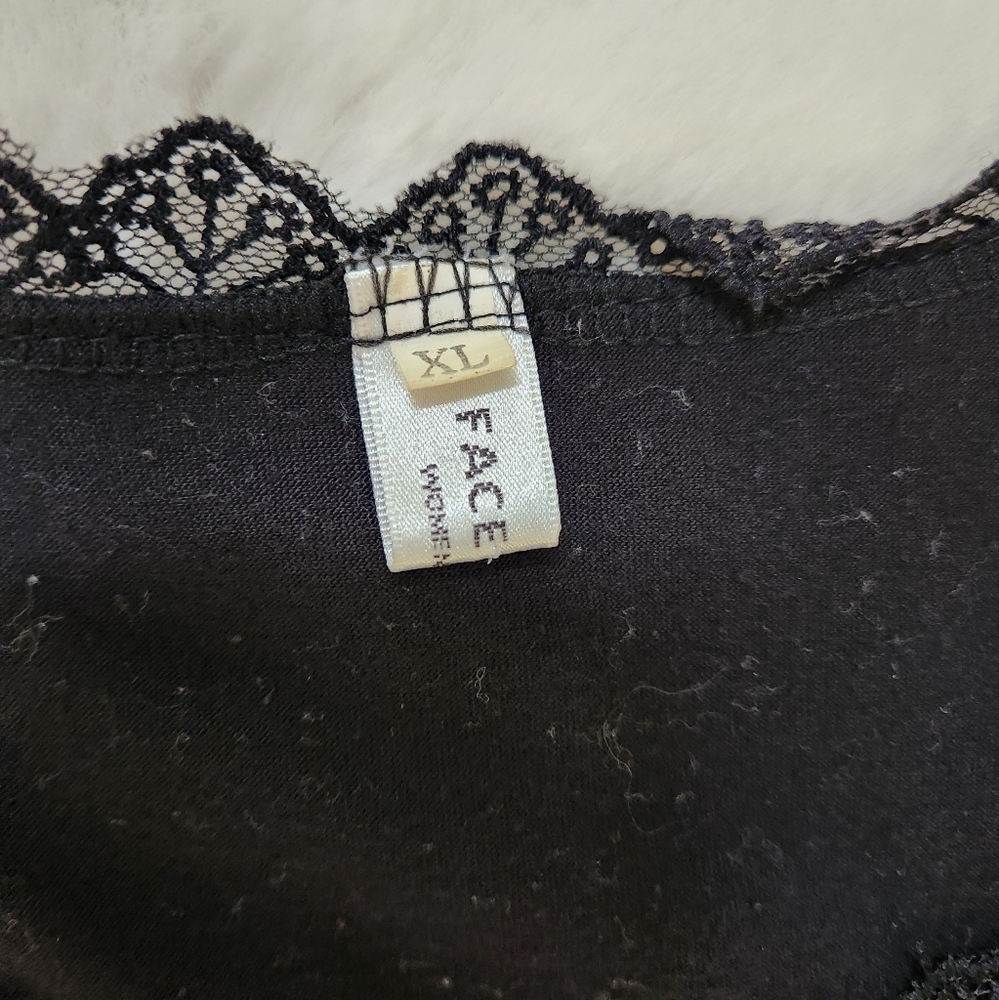 Face &Face embroidery Lace Tank Top Elegant Crew Neck - Picture 10 of 10